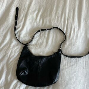 Pull&Bear Black Leather Shoulder Bag